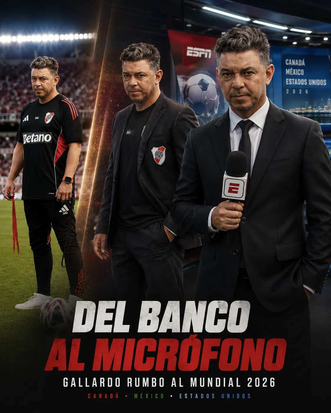 Gallardo será columnista de ESPN en el Mundial. (Getty y combinada con IA de Gemini)