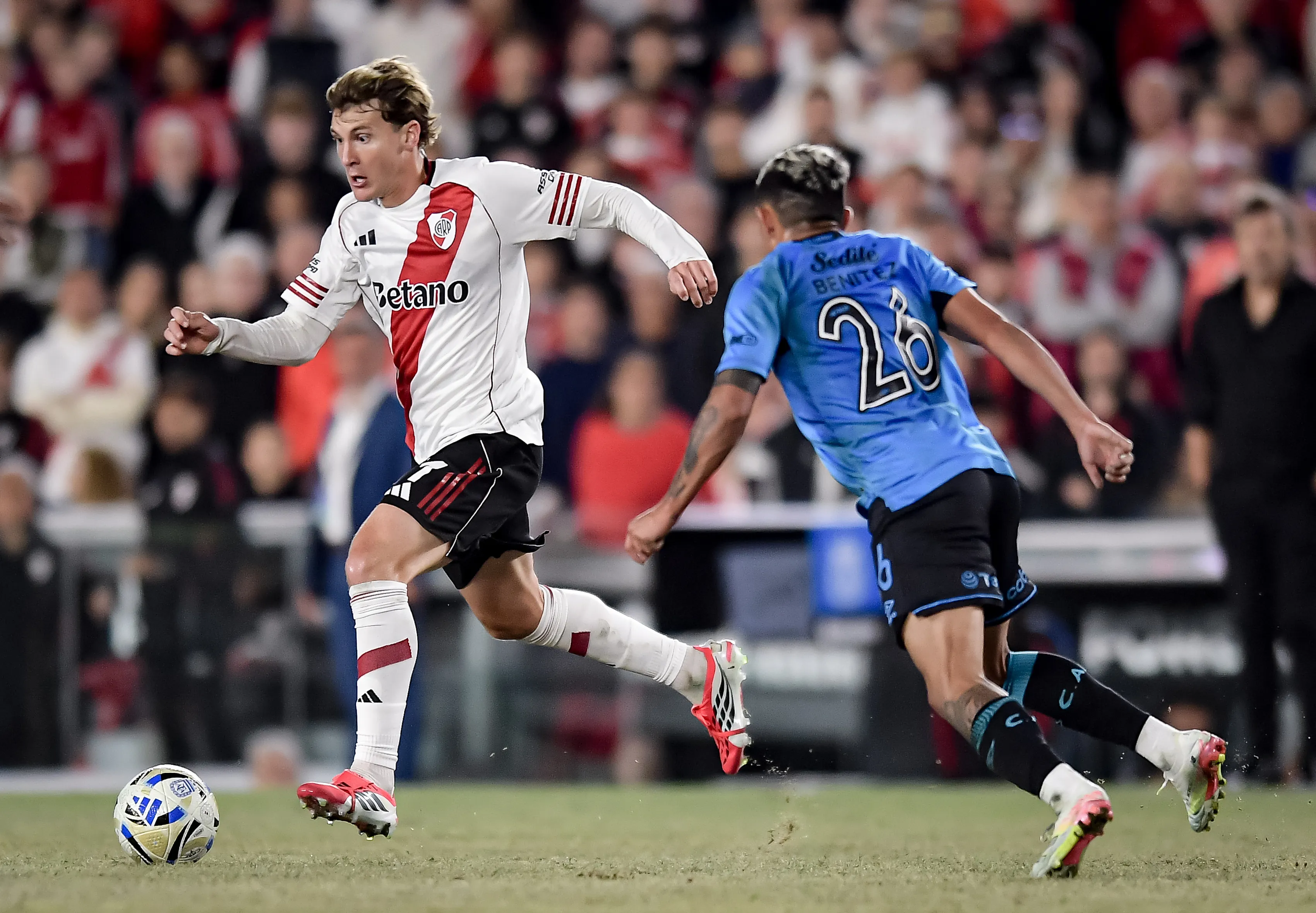 River venció 3-0 a Belgrano en la fase regular del Apertura 2026. (Getty Images)