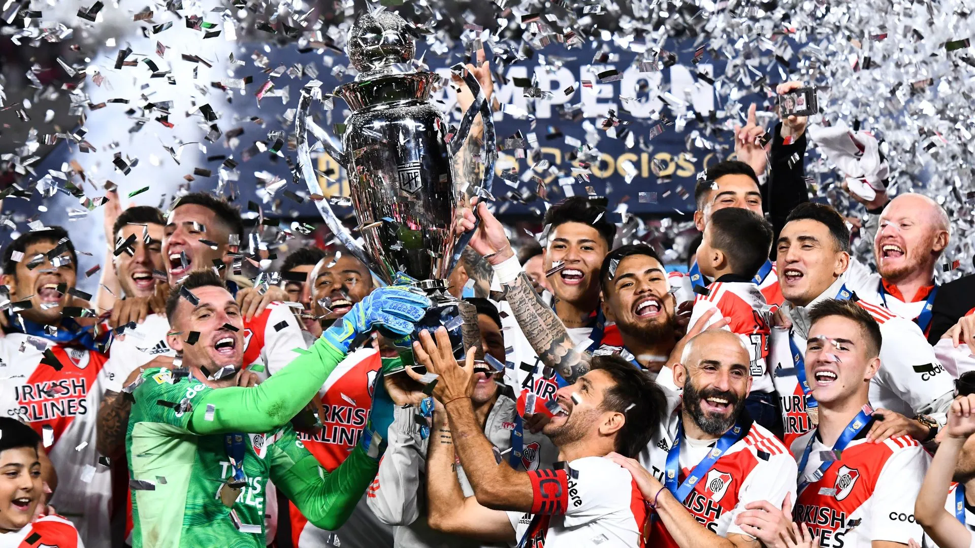 River, en 2021, lo levantó con Julián Álvarez y Enzo Fernández como figuras. (Getty Images)