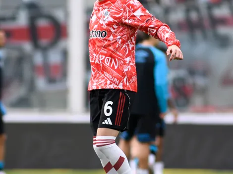 Anibal Moreno, al límite: el gesto que tuvo en la entrada en calor y la estrategia de River para que esté en condiciones