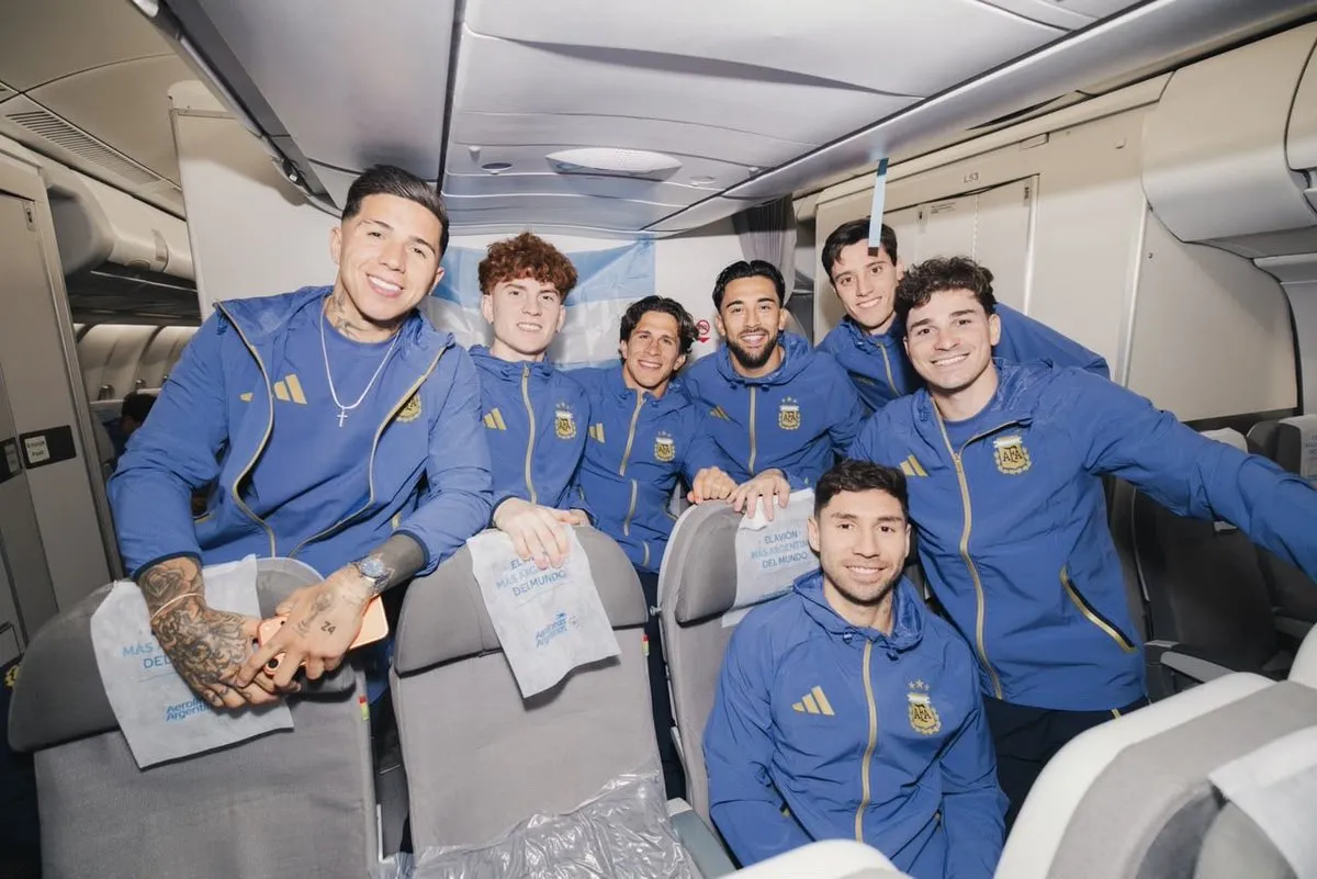 Beltrán y los ex River, juntos en la Selección.