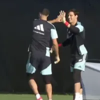 El video viral de Santiago Beltrán con Dibu Martínez en el entrenamiento de la Selección Argentina