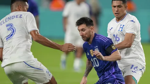 Lionel Messi durante el último enfrentamiento entre Argentina y Honduras.
