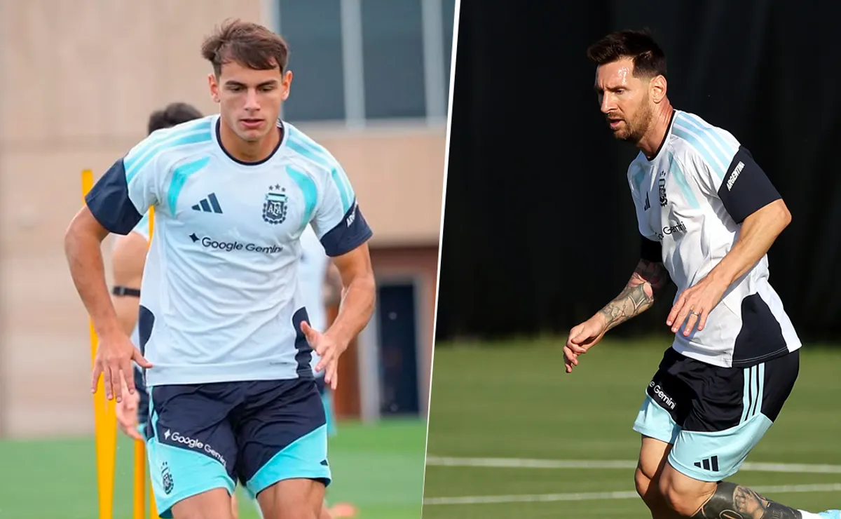 ¡Orgullo riverplatense! La foto que subió Freitas junto a Messi en la Selección Argentina