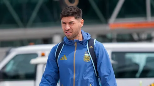 Gonzalo Montiel, con riesgos de perderse el Mundial.