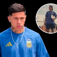 River, siempre presente: la foto de Enzo Fernández en Estados Unidos que llamó la atención de los hinchas
