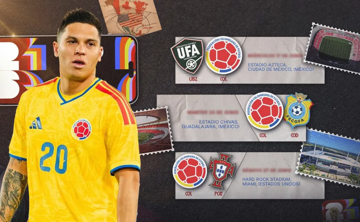 El fixture de Colombia en el Mundial 2026.