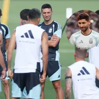 ¿Montiel titular? Las dos formaciones que probó Scaloni para el debut vs. Argelia