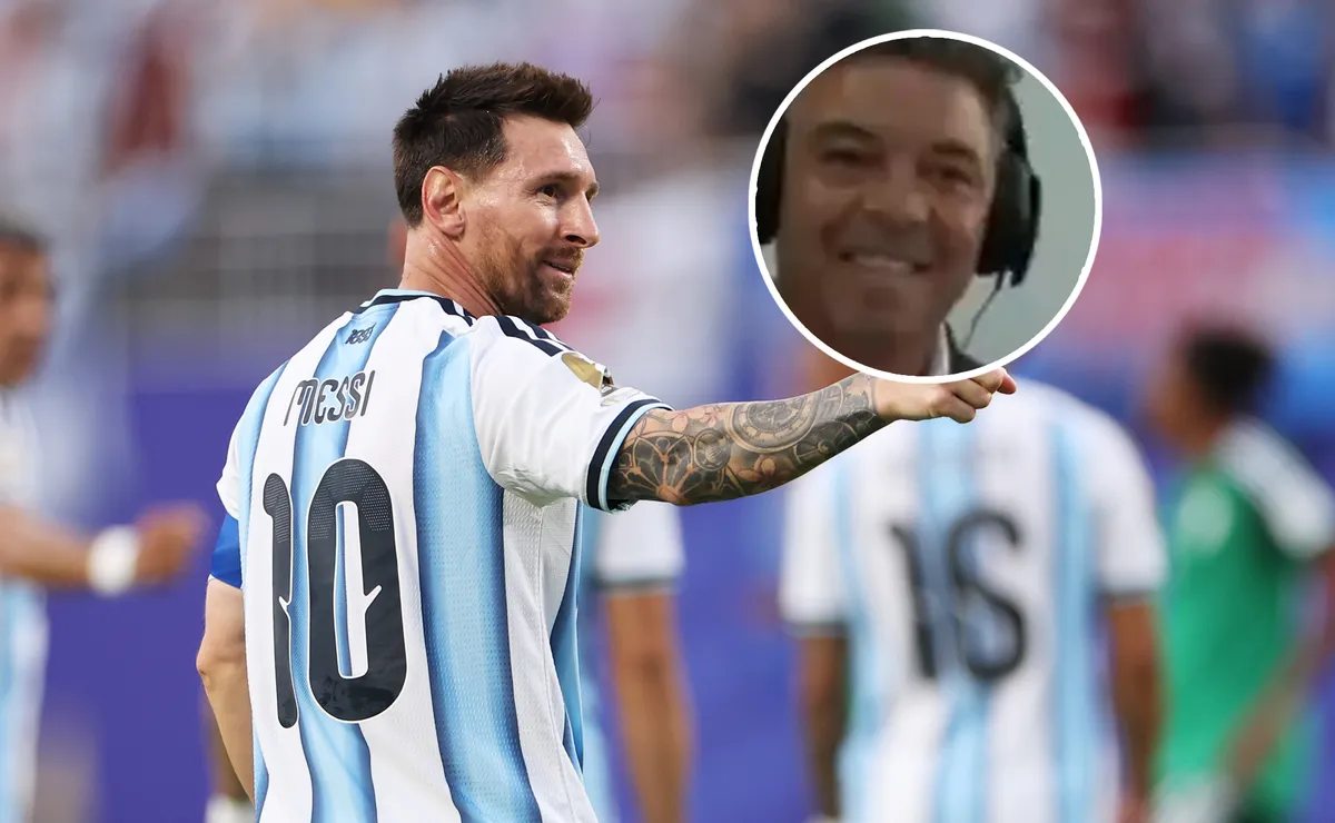 Gallardo gritó con todo el gol de Messi.
