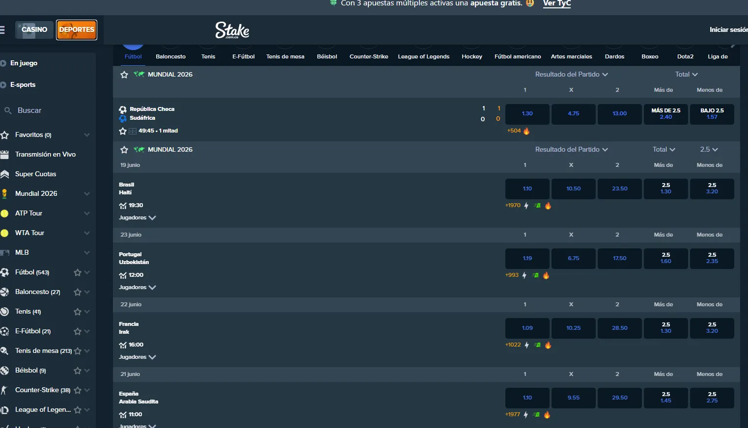 Análisis de las cuotas en Stake opiniones