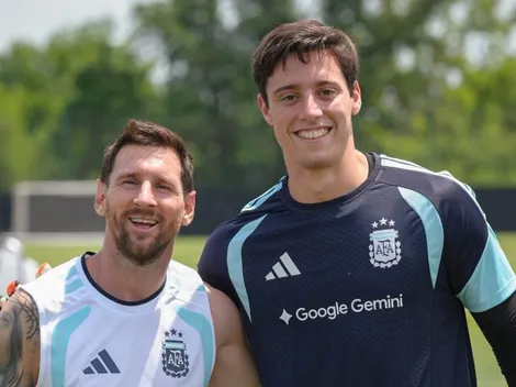 Antes de su vuelta a River: la foto viral de Santiago Beltrán con Lionel Messi