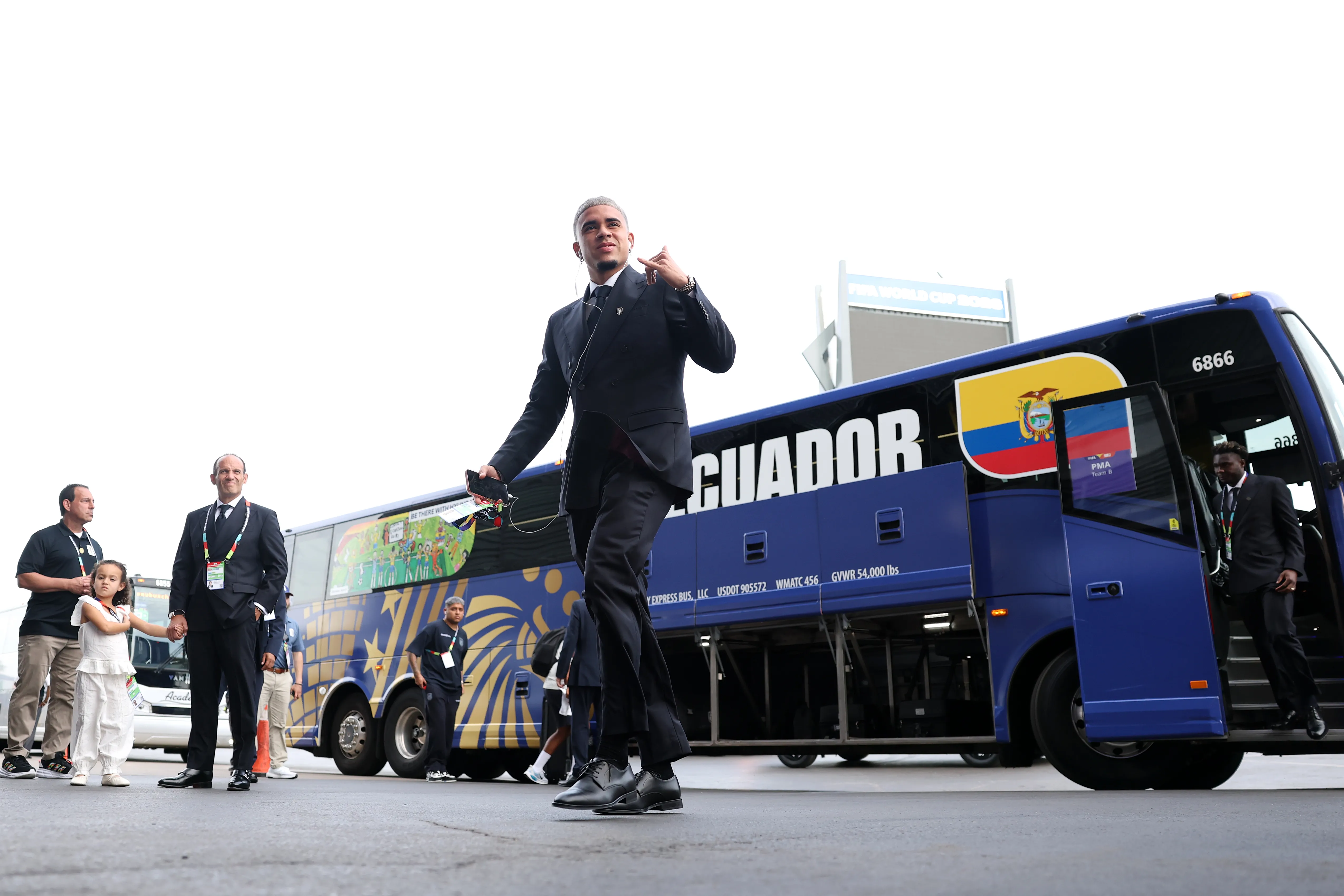 Kendry Páez arribando al partido anterior frente a Costa de Marfil. (Getty Images)