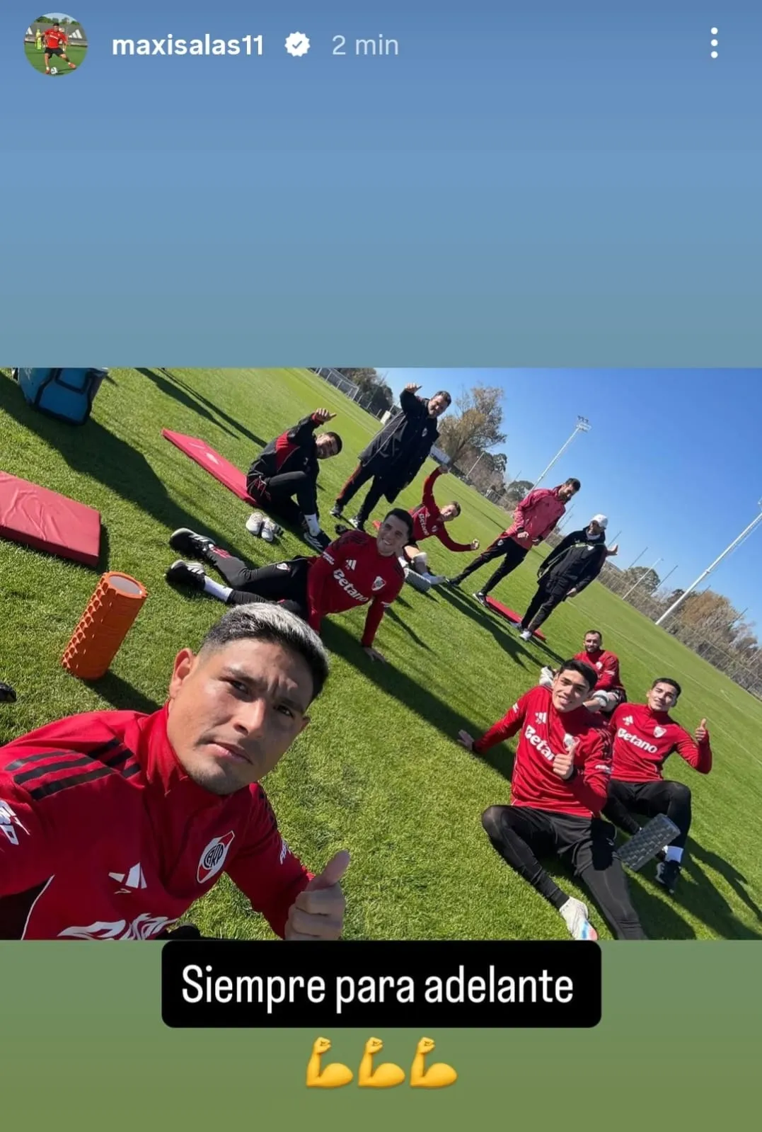 La primera historia que subió Maxi Salas en Cantilo con los borrados.