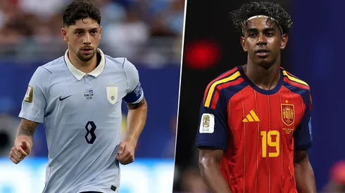 Federico Valverde y Lamine Yamal, figuras de Uruguay y España, respectivamente.