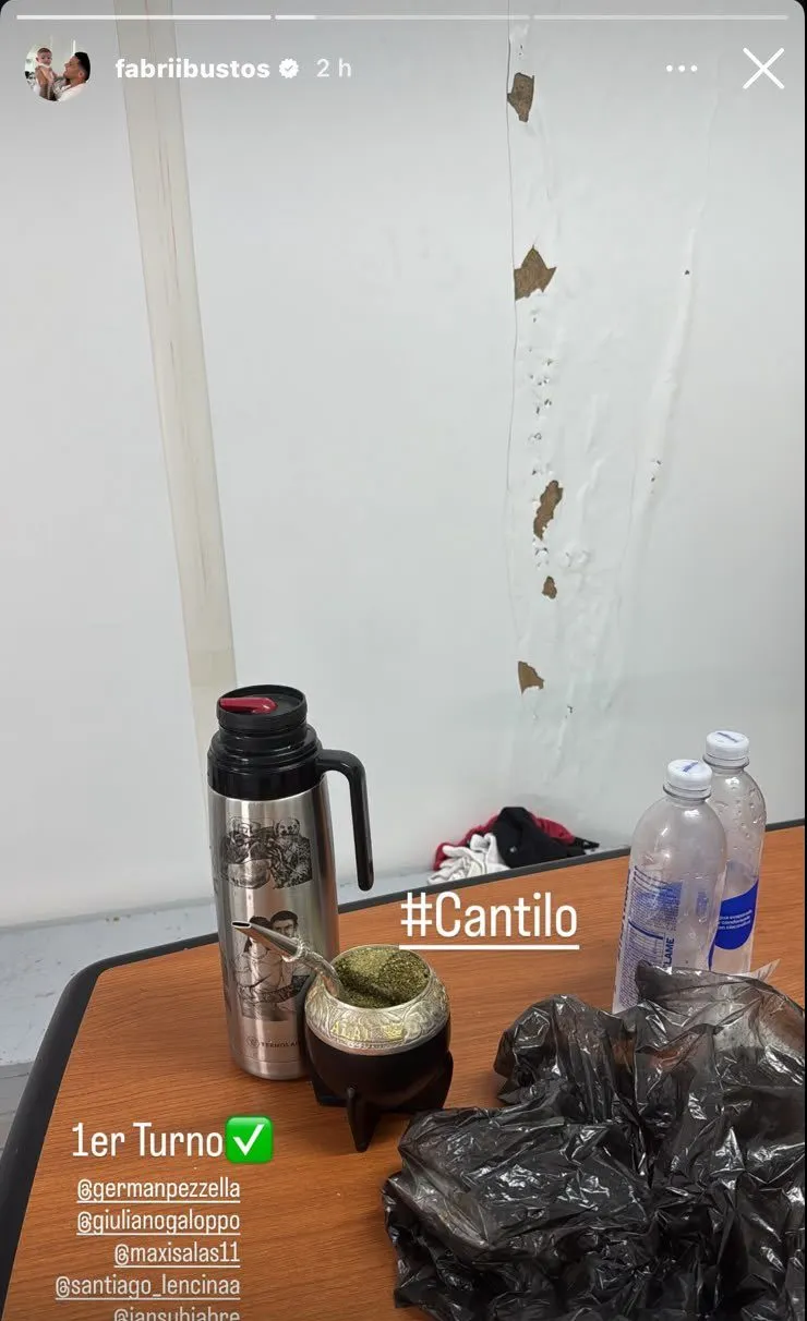 La publicación de Bustos en sus historias de Instagram.