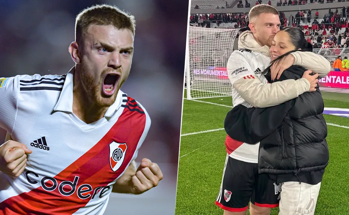 Lucas Beltrán y su pareja.