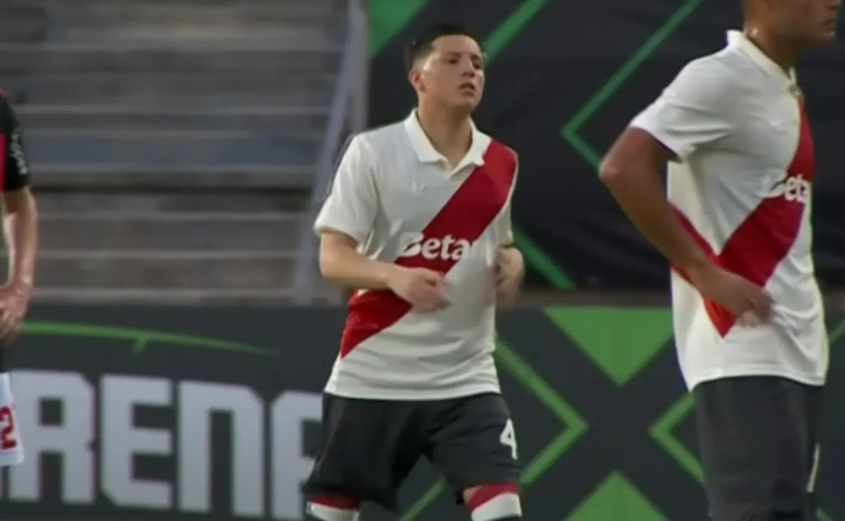 Goytía sumó sus primeros minutos con la Primera de River tras destacarse en la Quinta División.