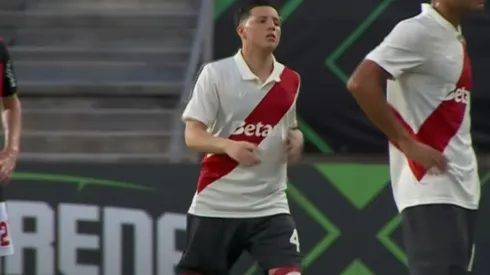 Goytía sumó sus primeros minutos con la Primera de River tras destacarse en la Quinta División.