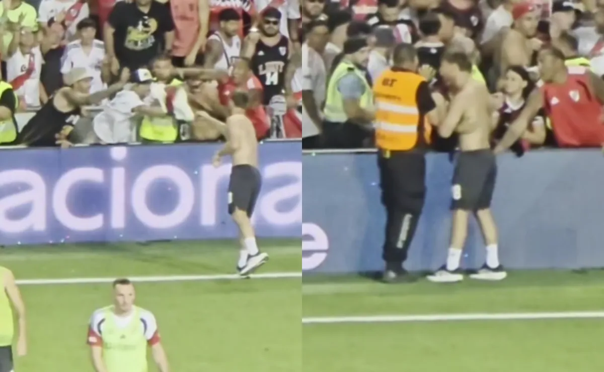 El gesto de Lucas Beltran con los hinchas de River.