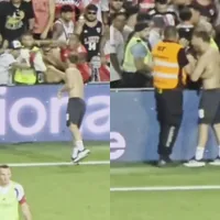 El gesto de Lucas Beltrán con los hinchas de River tras el amistoso vs. Flamengo en Portugal