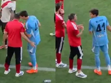 El video viral de Beltrán corrigiéndole cosas a Coudet en pleno amistoso con Flamengo
