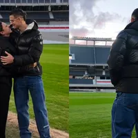 Rafael Santos Borré se reencontró con el Monumental tras firmar con River