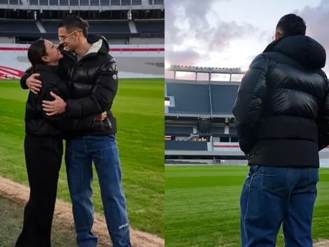 Rafael Santos Borré se reencontró con el Monumental tras firmar con River