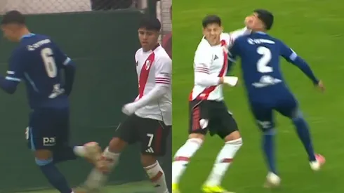 River se quedó con 9 en el primer tiempo.