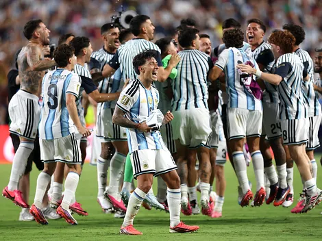 Los festejos de la Selección Argentina después de pasar a la semifinal del Mundial
