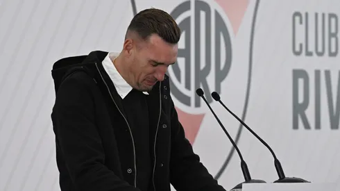 Armani, entre lágrimas, se despidió de River. (Foto: LPM / Diego Haliasz).