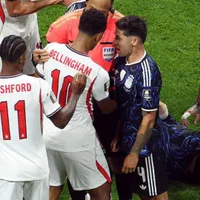 No se vio: la guapeada de Montiel contra Bellingham en Argentina vs. Inglaterra que se volvió viral