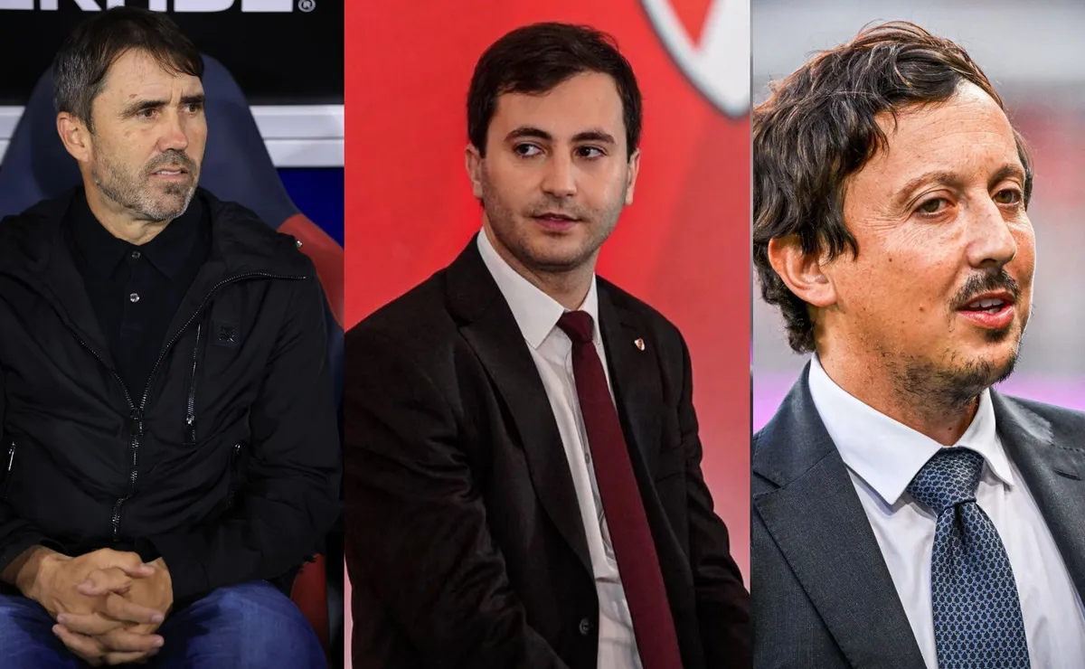 Coudet, Di Carlo y Longoria, tres de los responsables del mercado de pases de River.