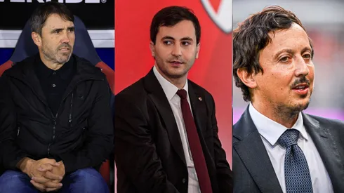Coudet, Di Carlo y Longoria, tres de los responsables del mercado de pases de River.