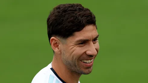 La sonrisa de Montiel en la previa de otra final del mundo.