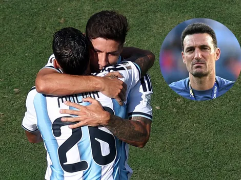 VIDEO | El gesto de calentura de Montiel con Scaloni por haberlo reemplazado