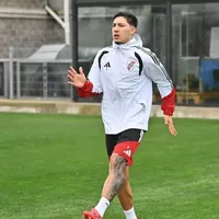 La foto de Tobías Ramírez mientras trabaja en su recuperación para volver a jugar en River