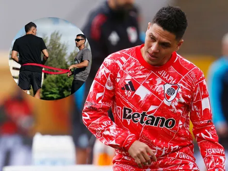 A un día de que se tenga que presentar, Juanfer entrena solo en Miami