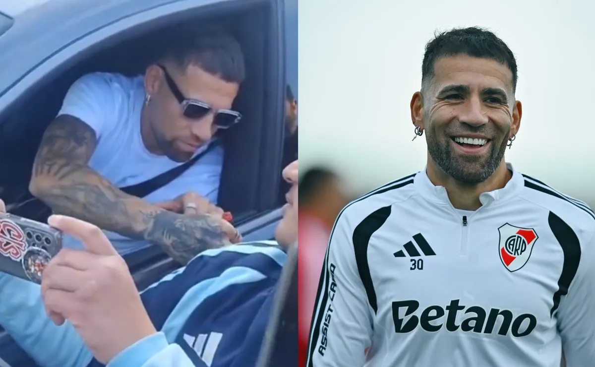 Otamendi tuvo su primer día como jugador de River.