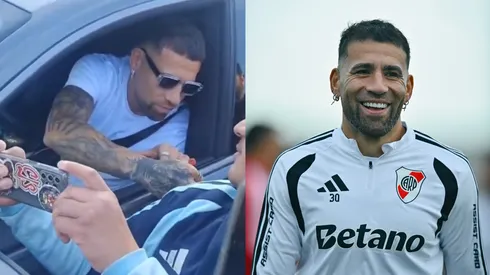 Otamendi tuvo su primer día como jugador de River.