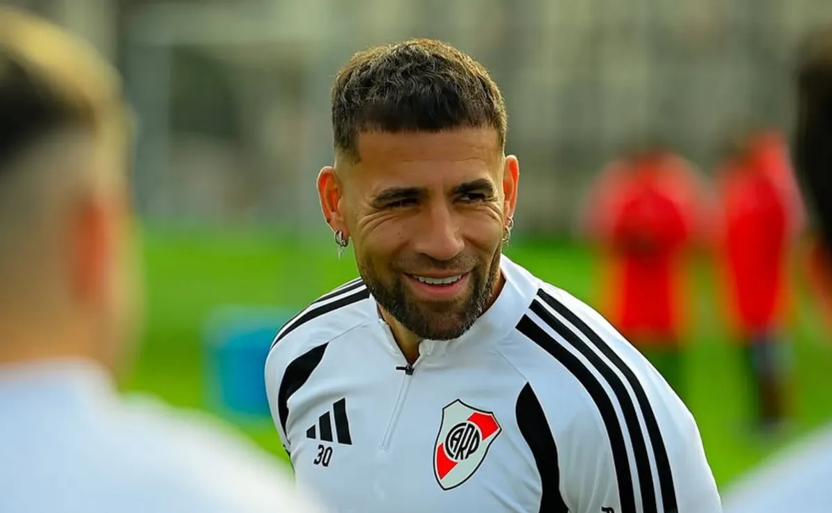 Otamendi tuvo su primer día como jugador de River.