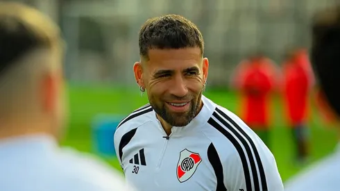 Otamendi tuvo su primer día como jugador de River.