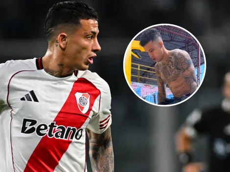A la espera de irse de River: Castaño subió un posteo entrenándose por su cuenta