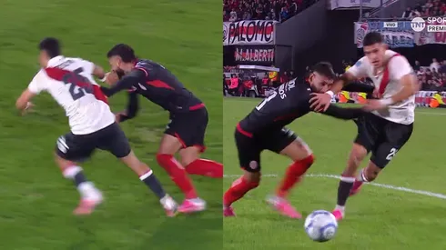 El árbitro decidió omitir la acción en el área rival.