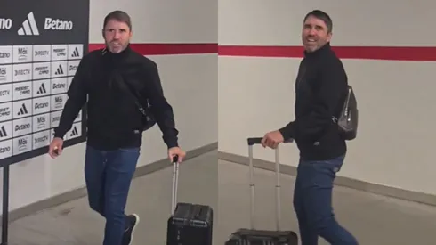 Así fue la salida de Coudet post partido.