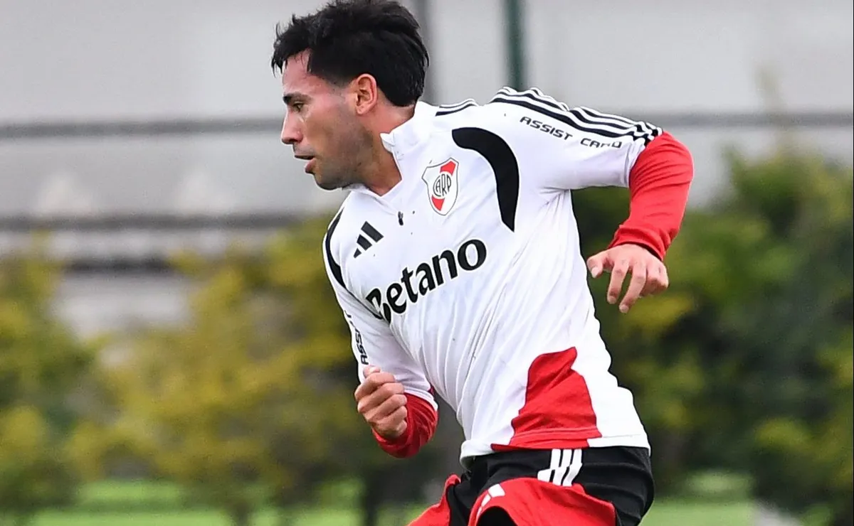 Ortega ya se entrena en River Camp.