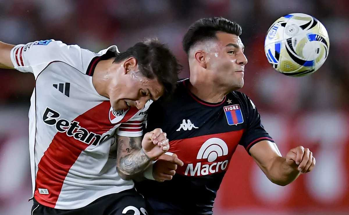 Postal del último enfrentamiento entre River y Tigre, por el Torneo Apertura 2026.