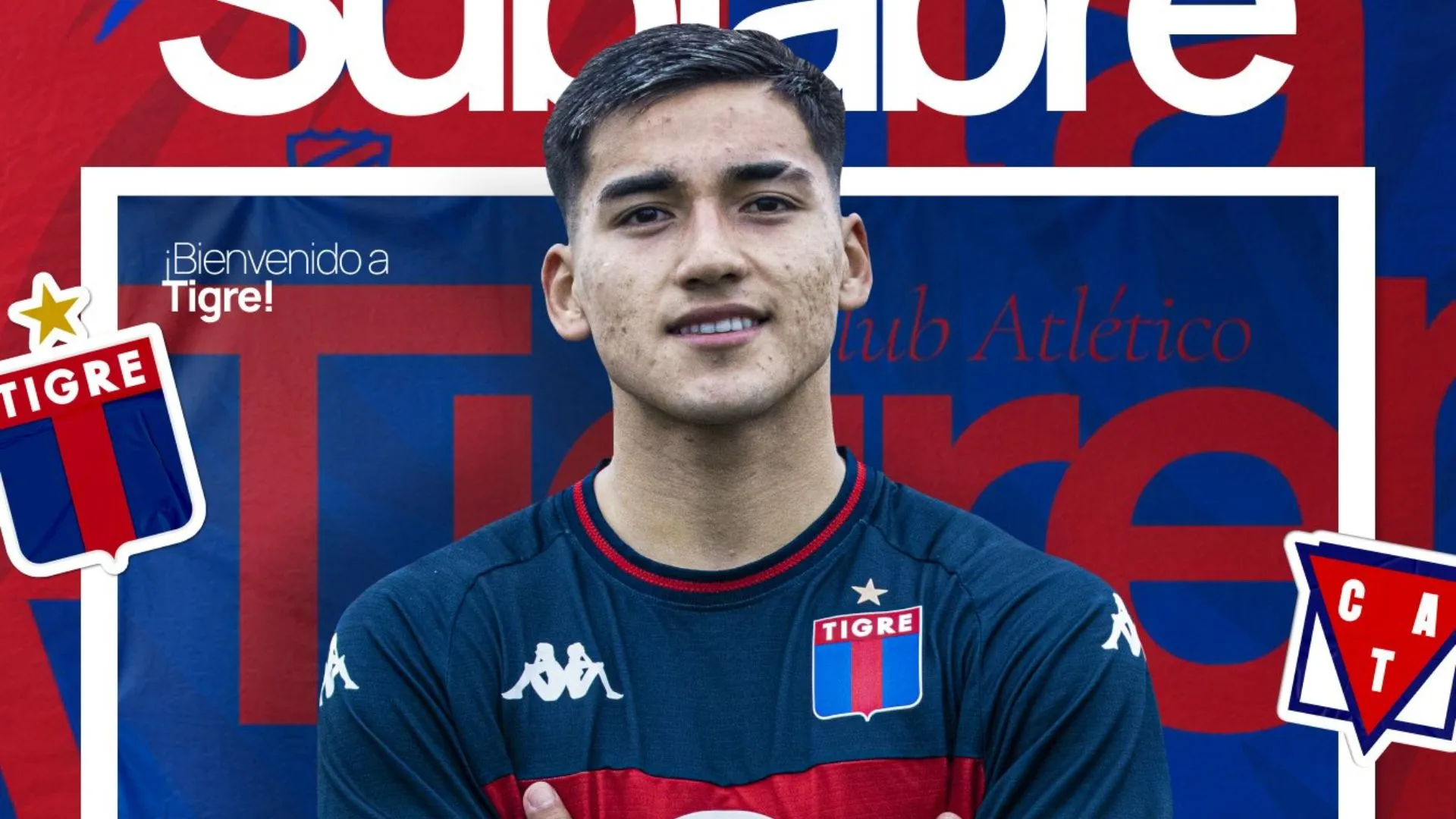 Subiabre, en su presentación como refuerzo de Tigre, estará en el banco hoy ante River.