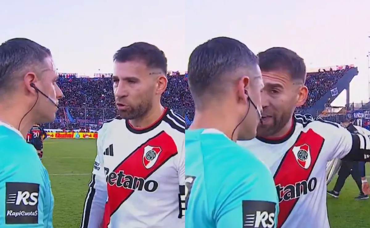 Otamendi le reclamó a Gariano en el ET.