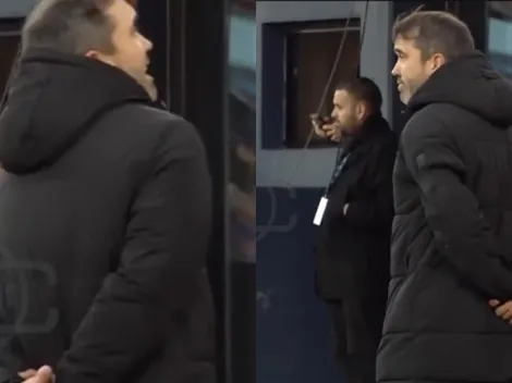 El insólito cruce de Coudet con un plateista de Tigre que despertó enojo en los hinchas de River
