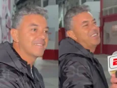 Gallardo reapareció para ver a su hijo en Instituto y le preguntaron por su futuro como DT